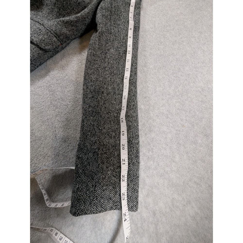Gap Blazer Womens 0 The Academy Blazer Classic Herringbone Wool Silk Gray - Picture 8 of 8